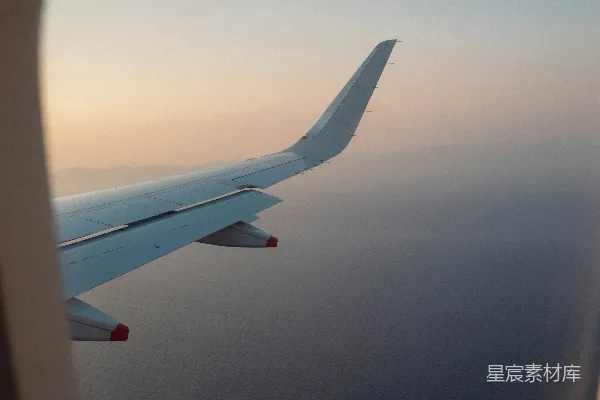 高清摄影 飞机窗外的海景