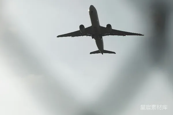 高清摄影 飞机在天空中飞行