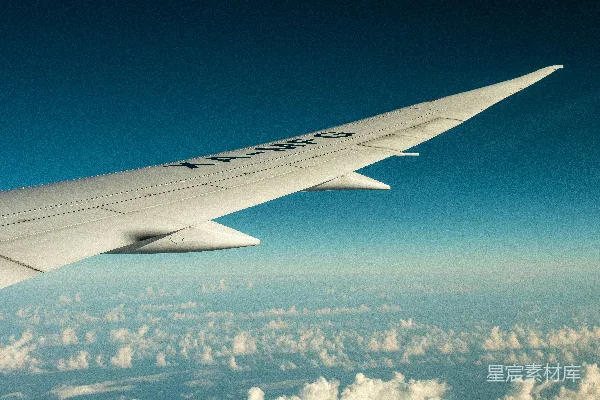 高清摄影 空中俯瞰的飞机机翼