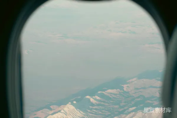 高清摄影 空中俯瞰雪山