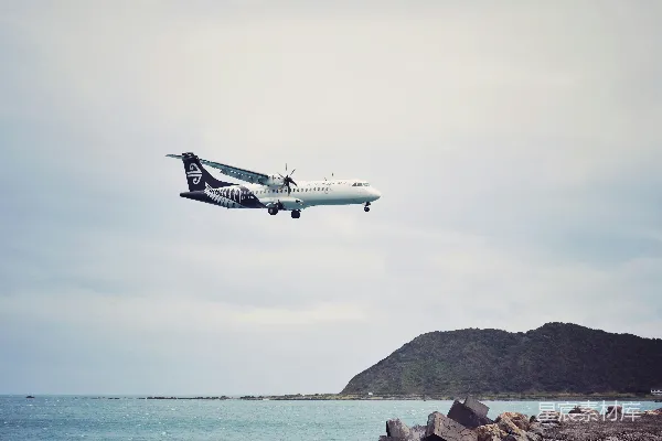 高清摄影 新西兰航空飞机降落场景