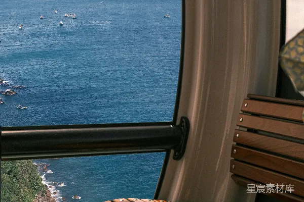 高清摄影 从缆车上欣赏的海景