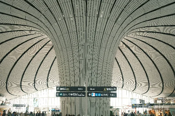 高清摄影 现代机场航站楼内部