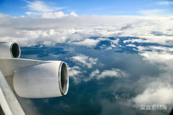 高清摄影 空中俯瞰云海与群岛