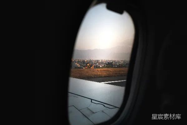 高清摄影 飞机上的城市风景