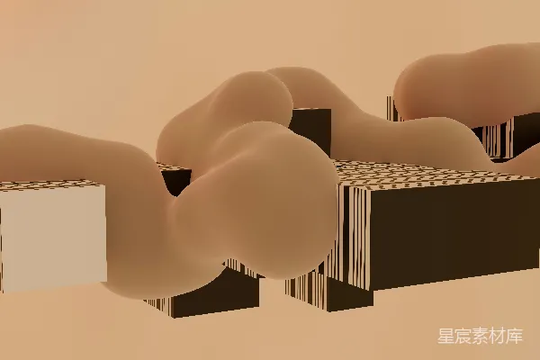 高清摄影 抽象几何与云朵的和谐共存