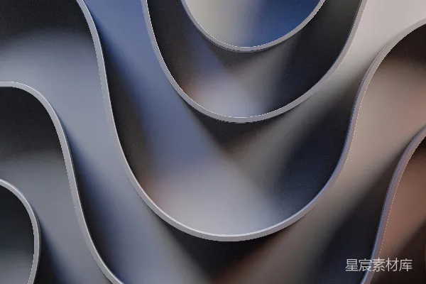 高清摄影 抽象金属质感波浪图案