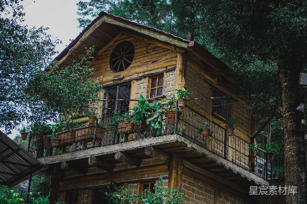 高清摄影 乡村木屋，自然与建筑的完美结合