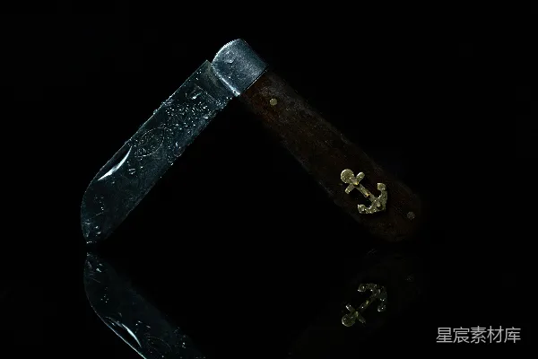 高清摄影 复古木质刀具特写