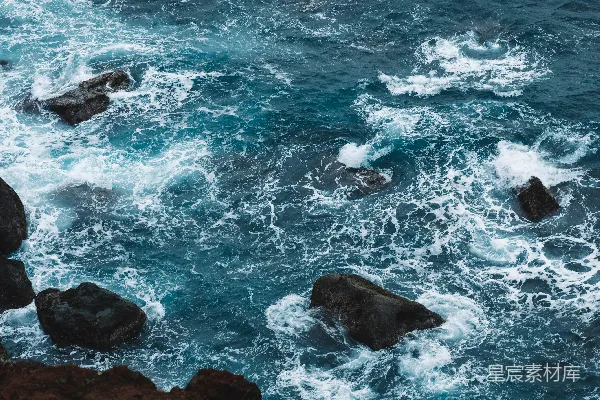 高清摄影 海浪与岩石的交响