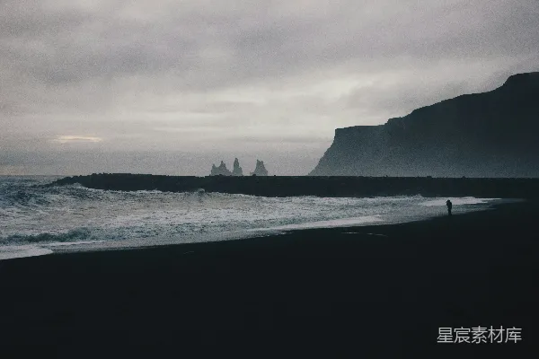 高清摄影 孤独的海滩与壮丽的海景