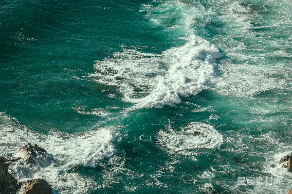 高清摄影 海浪冲击岩石