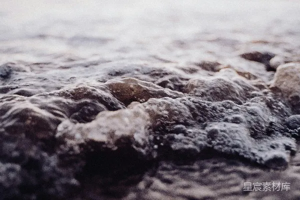 高清摄影 海边的石滩