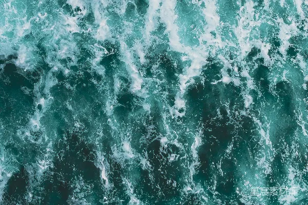 高清摄影 碧蓝海洋浪花