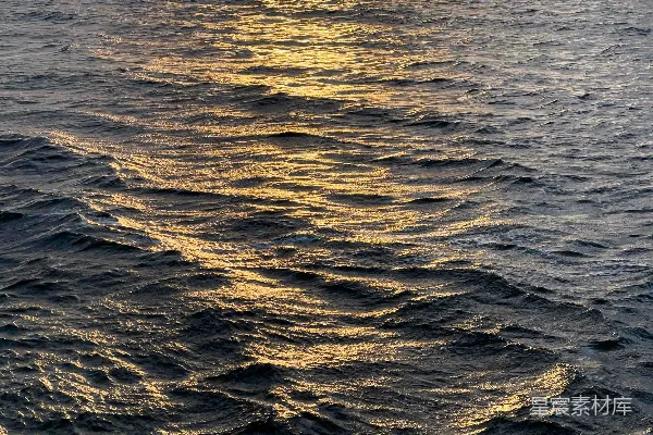 高清摄影 夕阳下的波涛