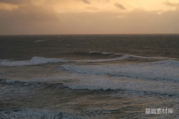 高清摄影 日落时的海浪