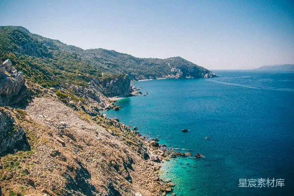 高清摄影 地中海沿岸的宁静海岸