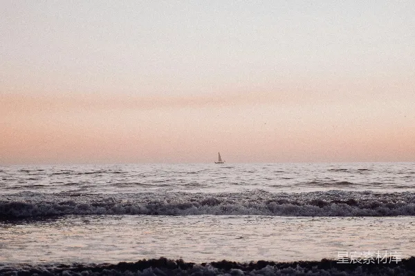 高清摄影 日落时分的宁静海滩