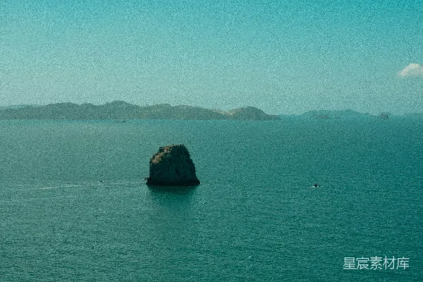 高清摄影 宁静的海与孤岛
