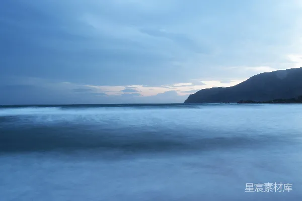 高清摄影 晨曦中的宁静海岸