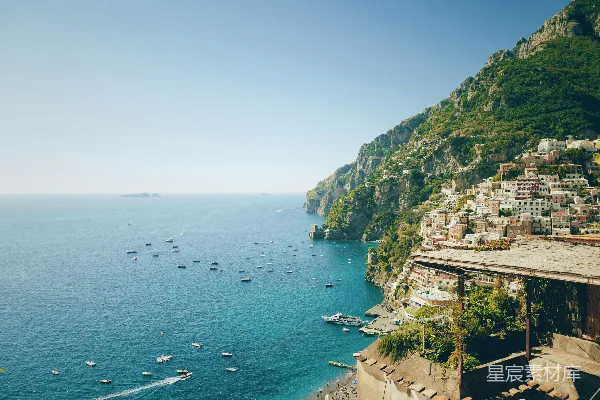 高清摄影 意大利阿马尔菲海岸全景