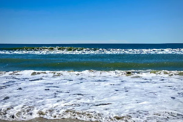 高清摄影 海滩与海浪的宁静时刻