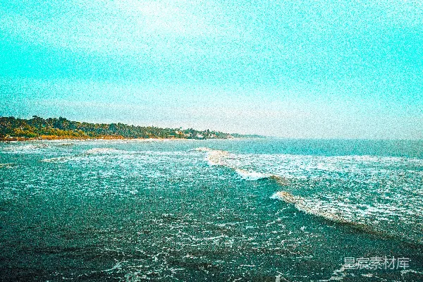 高清摄影 碧海蓝天与海岸线