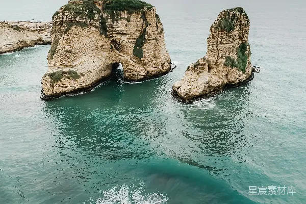 高清摄影 壮丽的岩石岛