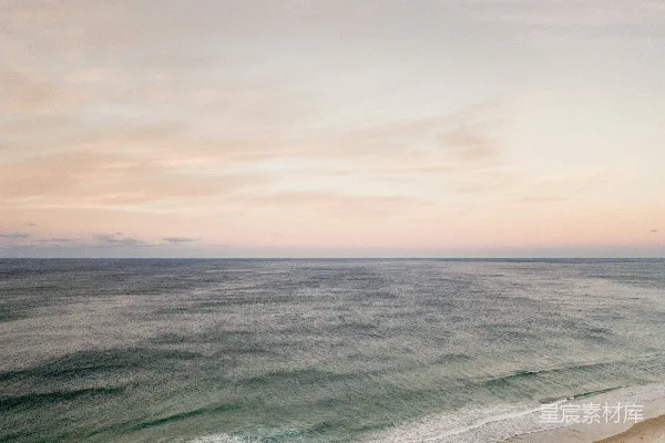 高清摄影 夕阳下的宁静海滩