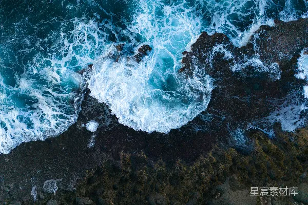 高清摄影 海浪冲击岩石