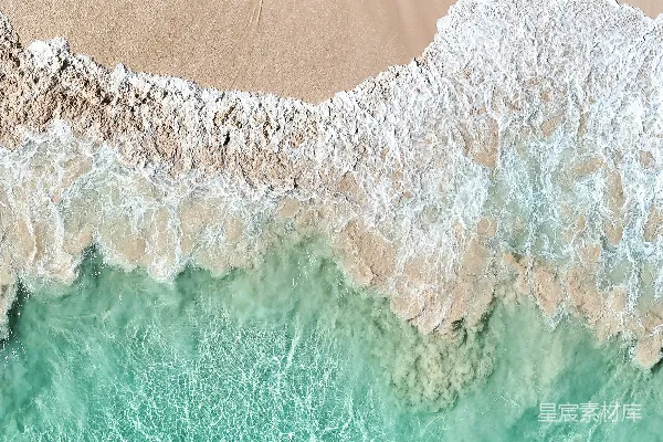 高清摄影 海浪与沙滩的交界