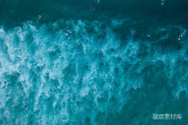 高清摄影 俯瞰海浪冲浪者