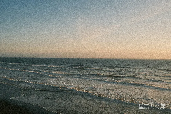 高清摄影 日落时分的海滩
