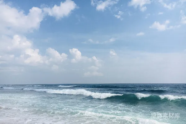 高清摄影 海浪与蓝天