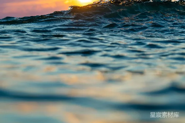 高清摄影 海浪与日落