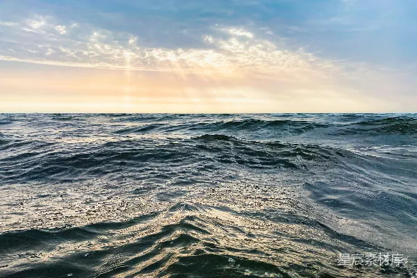 高清摄影 海面的日落