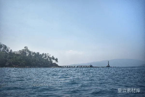 高清摄影 宁静海港与灯塔