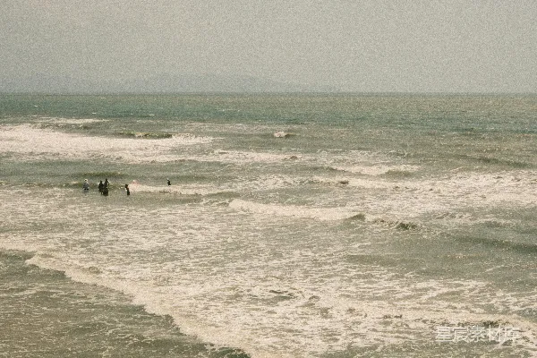 高清摄影 海边冲浪者