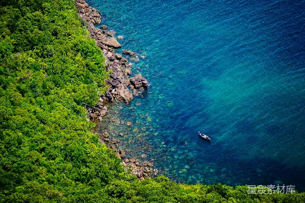 高清摄影 热带海岸俯瞰图