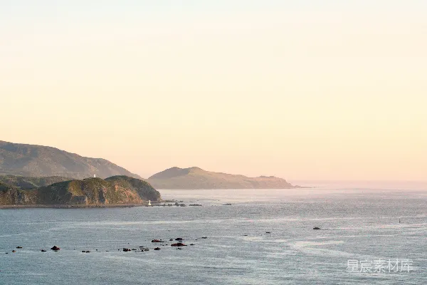 高清摄影 日落时分的海岸线