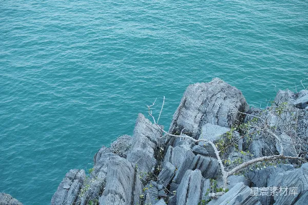 高清摄影 海岸边的岩石