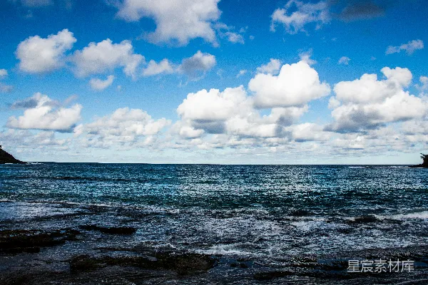 高清摄影 海天一色的宁静海岸