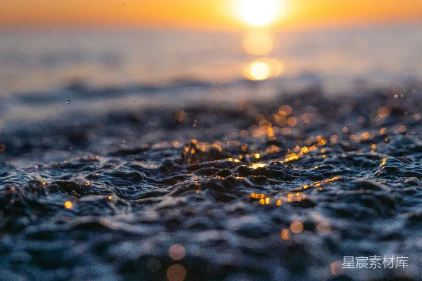 高清摄影 海浪日落