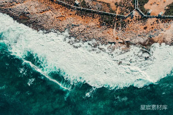 高清摄影 海岸俯瞰图