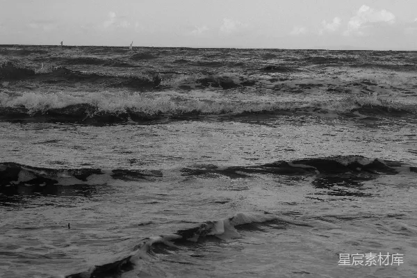 高清摄影 黑白海浪
