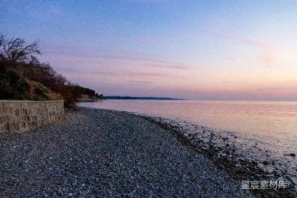 高清摄影 宁静的海岸日落