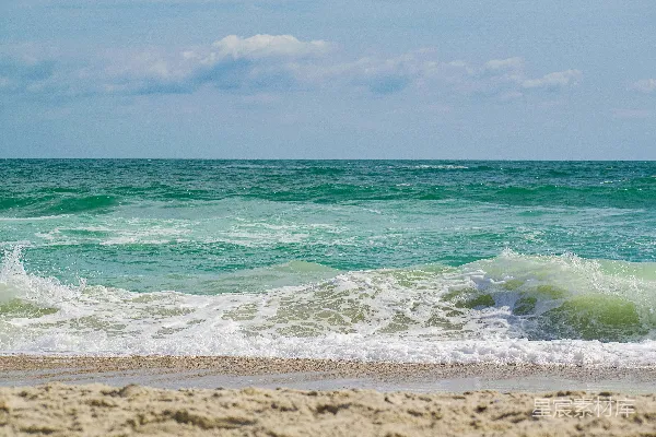 高清摄影 海浪拍打沙滩