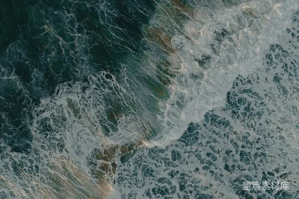 高清摄影 俯瞰波涛汹涌的海面
