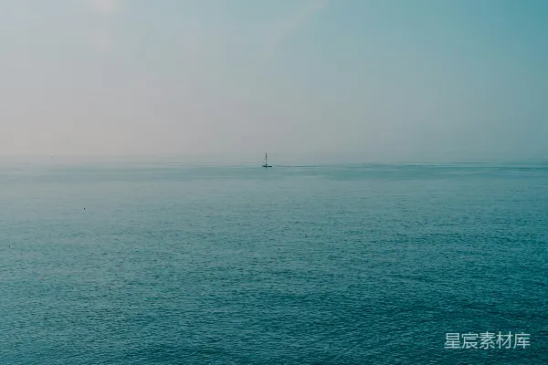 高清摄影 海天一色的宁静海岸