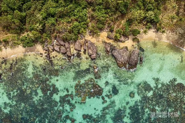高清摄影 热带海滩俯瞰图